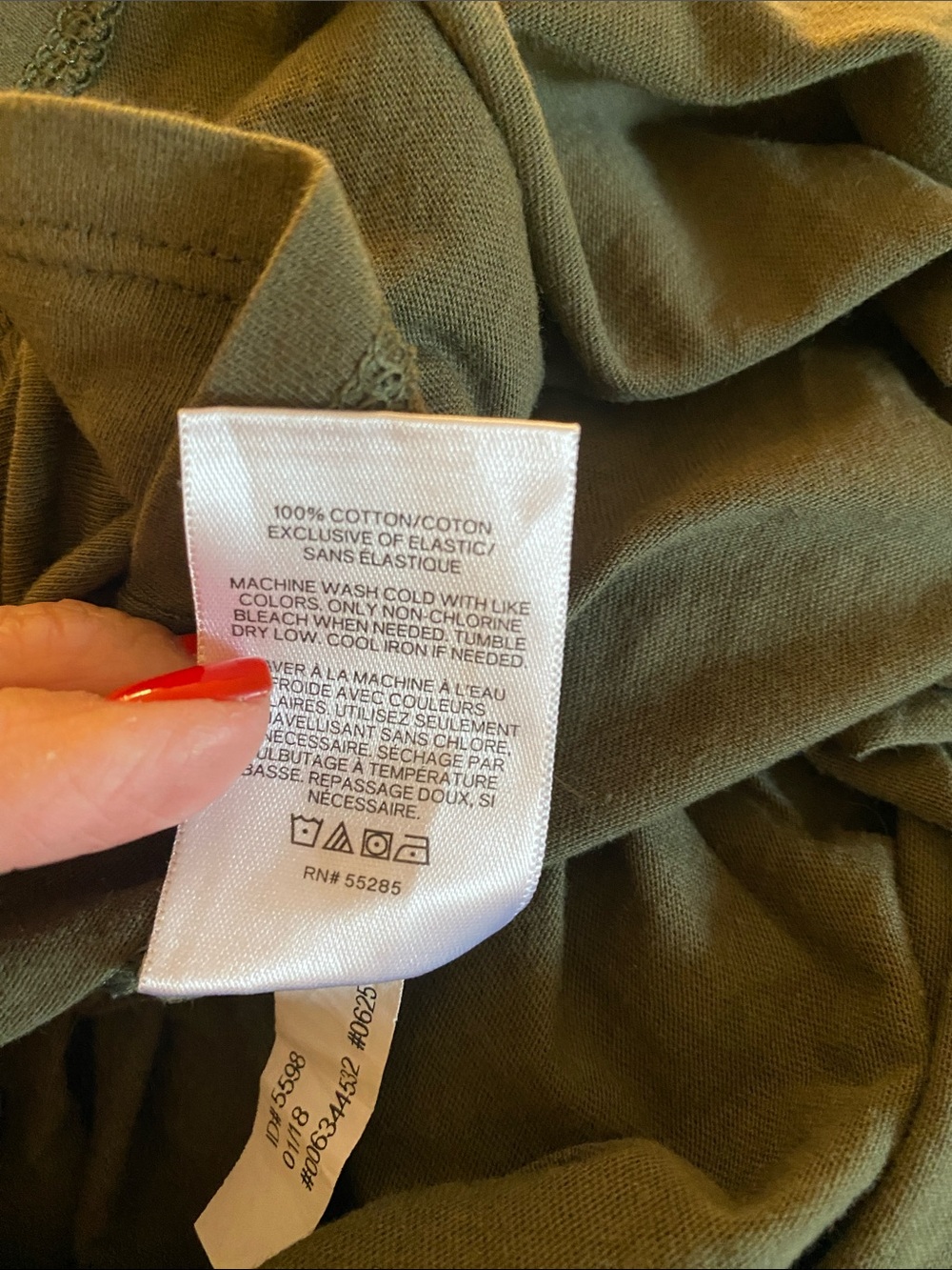 Express Olive Green Off Shoulder Cotton Boho Smocked Top XS - Picture 11 of 11